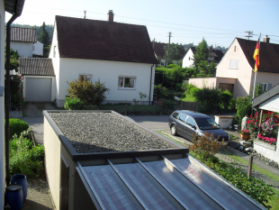 Holzterrasse mit Überdachung vorher